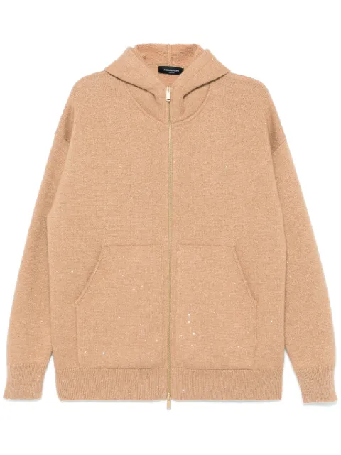 Fabiana Filippi sequin-embellished hoodie Neutrals MAD224F535L0040000
