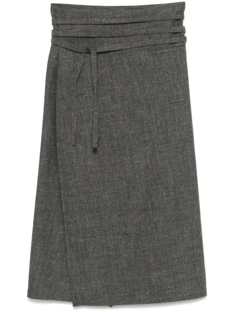 Fabiana Filippi belted midi skirt Grey GND224F350D7440000