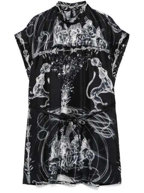 Fabiana Filippi x Benni Bosetto printed silk blouse Black TPD214F128D7560000