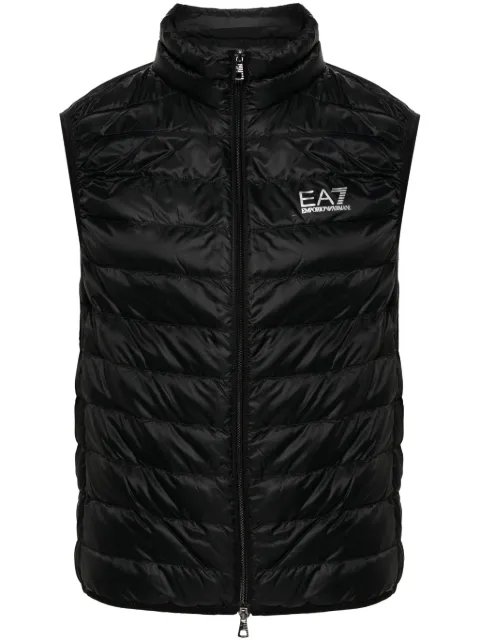 Ea7 Emporio Armani logo-print padded gilet Black 8NPQ06PNGPZ