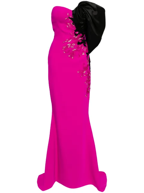 Saiid Kobeisy crepe straight fit gown Pink RTWSS2443