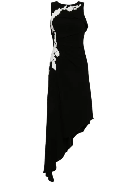 Saiid Kobeisy embroidered crepe gown Black RTWSS2433