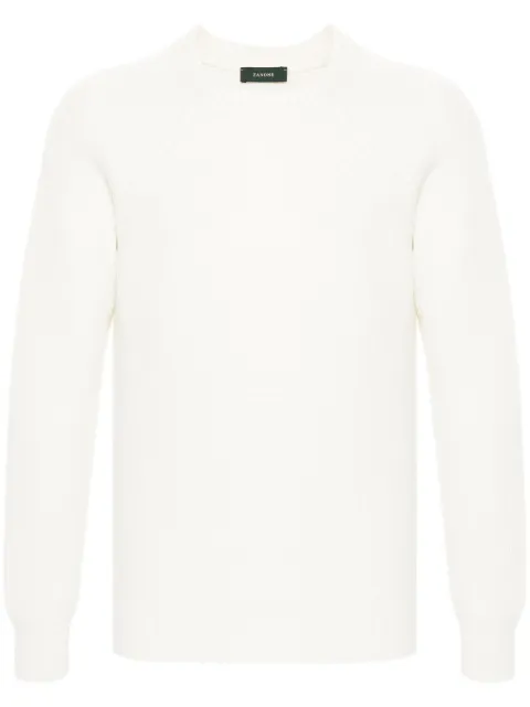 Zanone ribbed-knit sweater White 810124ZN230
