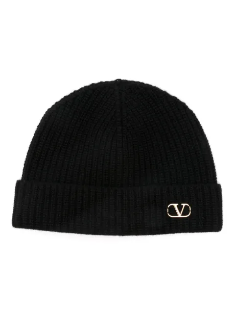 Valentino Garavani VLogo beanie hat Black YHB02GATZ