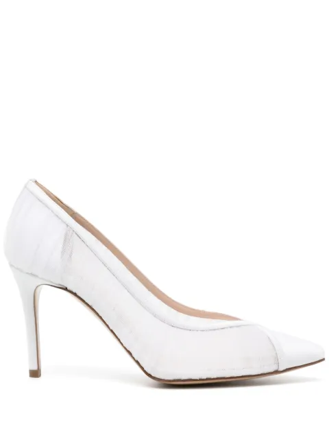 Andrea Wazen 85mm Nora pumps White NORPU085STUWHIPF24