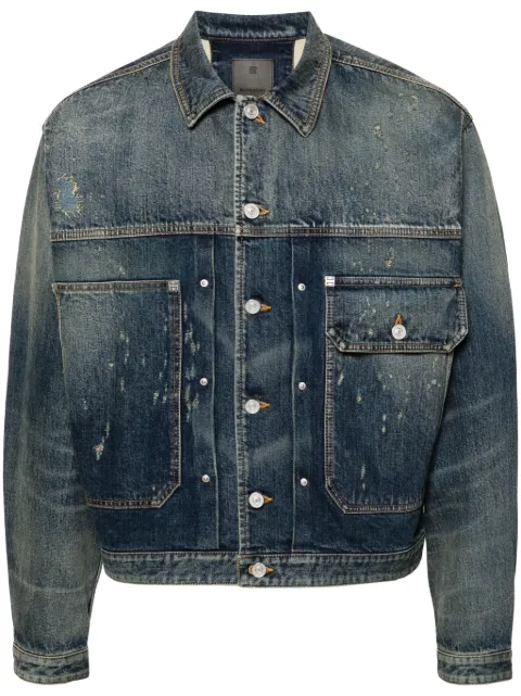 Givenchy distressed denim jacket Blue BM017H5YAG