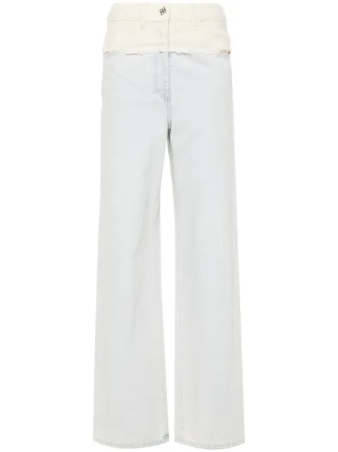 Givenchy 4G Liquid-button tweed-panel jeans Blue BW50WG5YB5