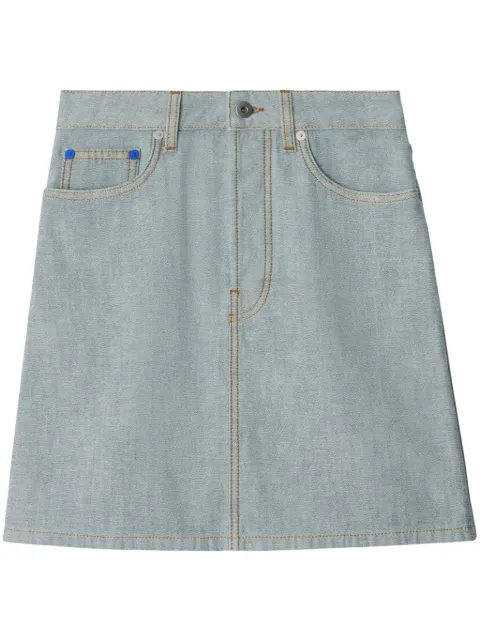 Burberry EKD-jacquard denim skirt Blue 8090593