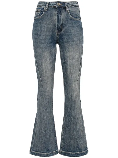 Ground Zero high-rise flared jeans Blue GZOJNYW000170
