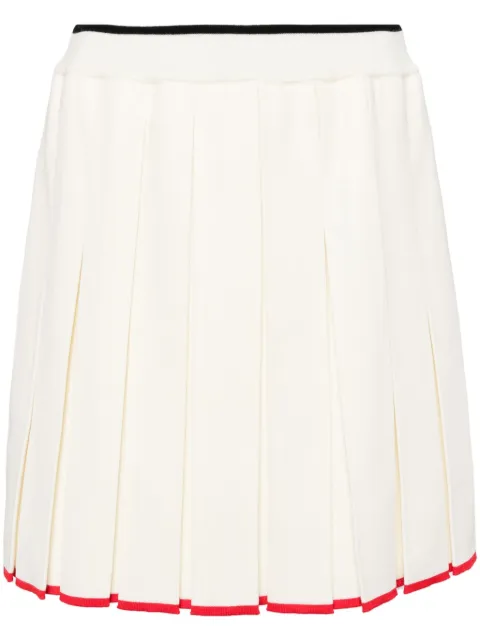 Thom Browne pleated knitted mini skirt Neutrals FKK132BY1037