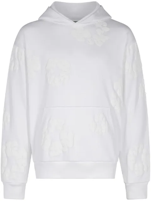 Denim Tears Cotton Wreath-print hoodie White DT033