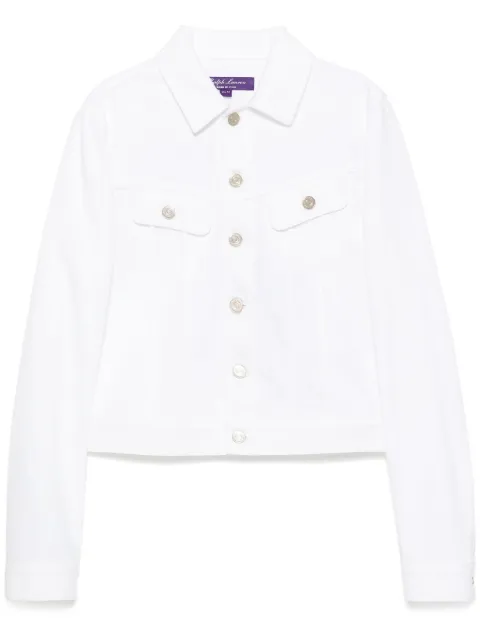 Ralph Lauren Collection cropped denim jacket White 290957064001