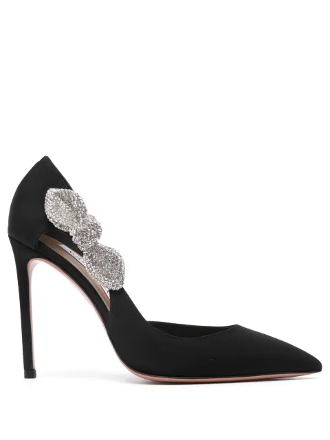 Aquazzura Very Bow Tie 50mm pumps Black VBCHIGP0GRO