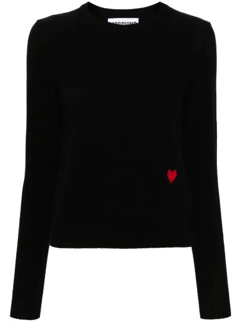 Moschino heart-motif sweater Black A09215509
