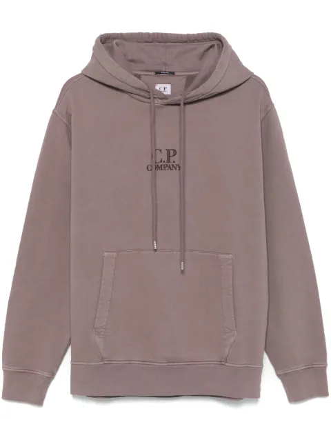 C.P. Company logo-embroidered hoodie Purple 17CMSS061B006372R