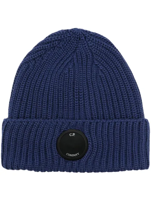C.P. Company Lens detail beanie hat Blue 17CMAC272A005509A