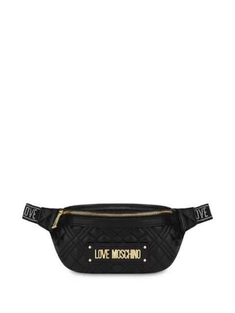 Love Moschino logo-plaque belt bag Black JC4003PP0LLA0