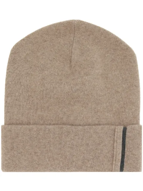 Brunello Cucinelli Monili-detail cashmere beanie Neutrals M12163199C077