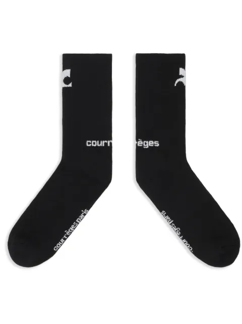 Courrèges AC sports socks Black VESMCL024FI0042