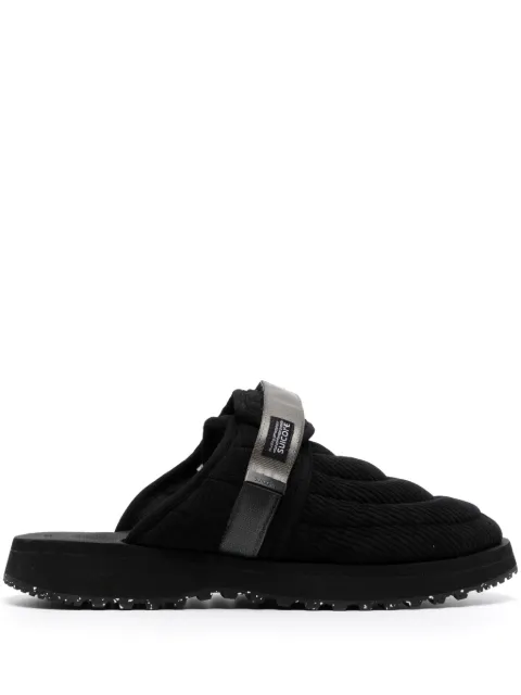 Suicoke Zavo touch-strap corduroy slippers Black OG072TRABCO