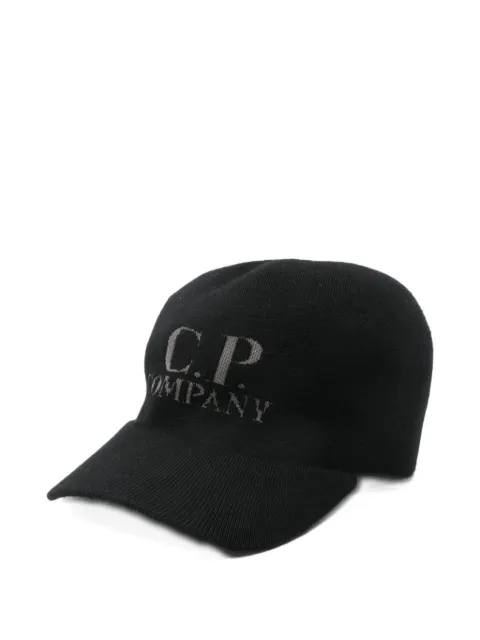 C.P. Company intarsia-logo cap Black 17CMAC299A005509A999