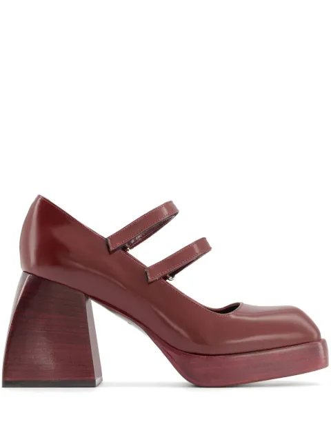 Nodaleto 90mm Bulla Babies pumps Red NO15021265BULLABABIESBORDEAUXGLASSED90