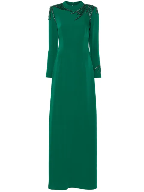 CRISTALLINI Nemesis maxi dress Green CA65