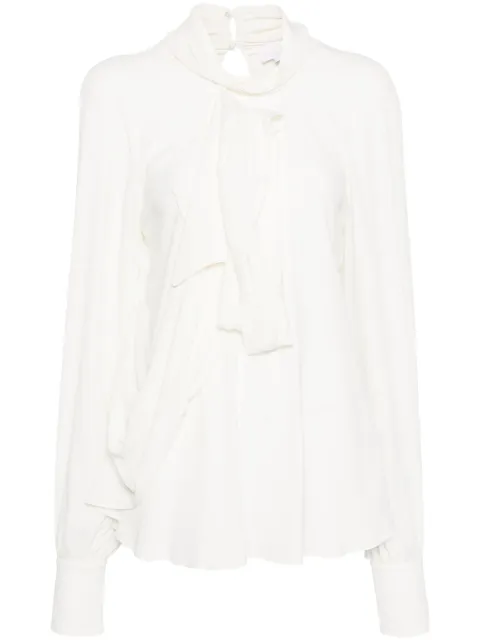 Genny crepe de chine blouse White 77AAM618N0187