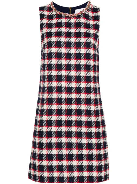 Carolina Herrera chain-collar midi dress Blue P2411E502CPT