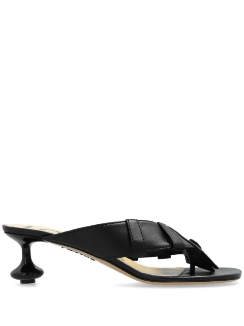 LOEWE Toy leather mules Black LLST465X02