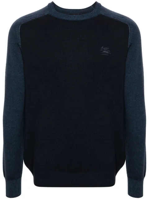 ETRO logo-embroidered sweater Blue MRKF0069AL258