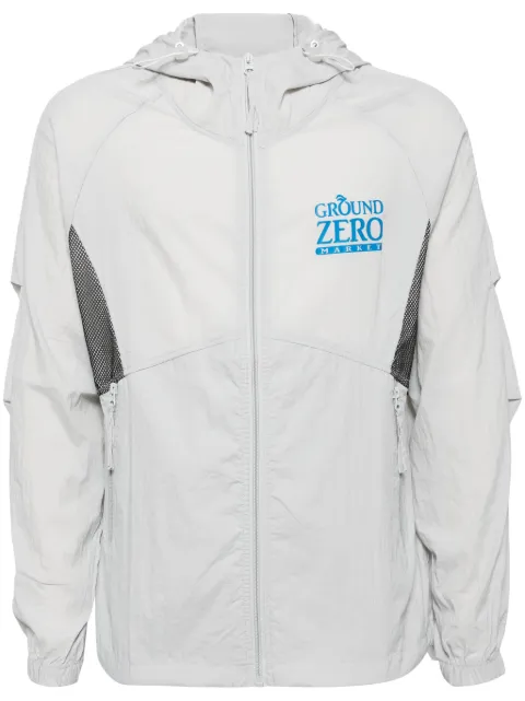 Ground Zero logo-print lightweight jacket Grey GZJKH0000170GYL
