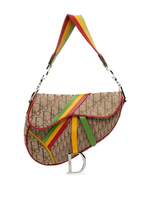 Christian Dior Pre-Owned 2004 Diorissimo Rasta Saddle shoulder bag Brown AVGVN3ROUV9X3CRV