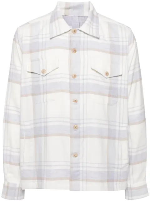 Eleventy checked cotton shirt White J75CAMH09TES0J111