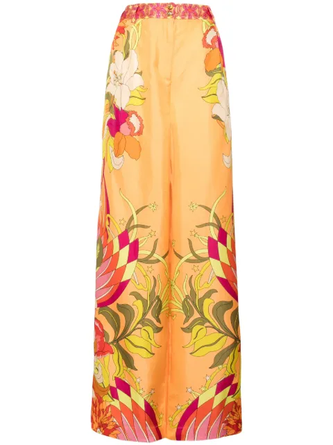 Camilla wide-leg waisted pant Orange 00028875FLOWCHIL