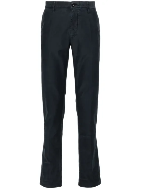 Incotex logo-embroidered trousers Blue 18S1004611D