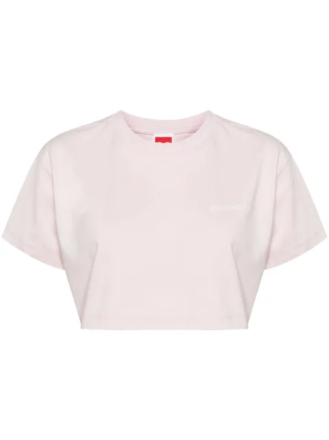 Ground Zero logo-print cropped T-shirt Pink GZOTEYW000540PKX