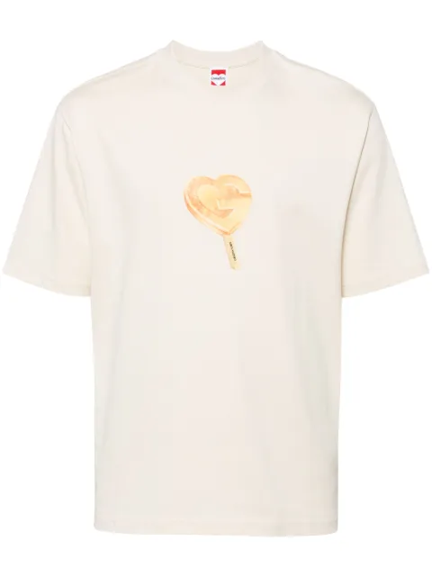 Ground Zero logo-print cotton t-shirt Neutrals GZOAM003960