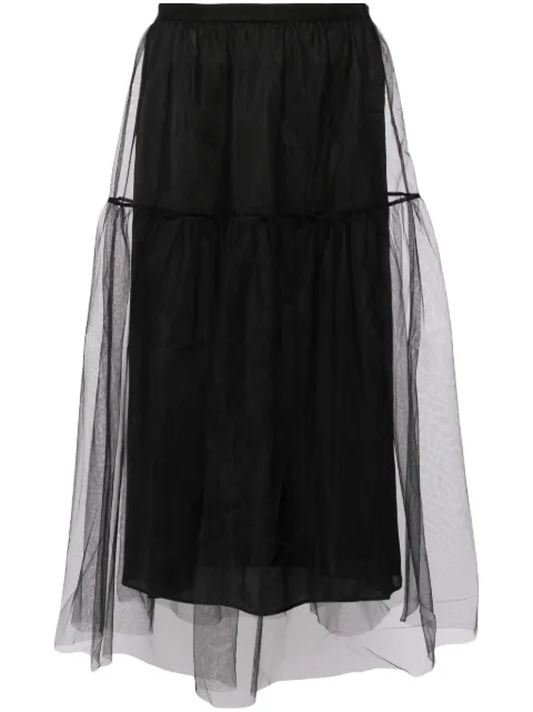 JNBY a-type gauze skirt Black 5O7D13610