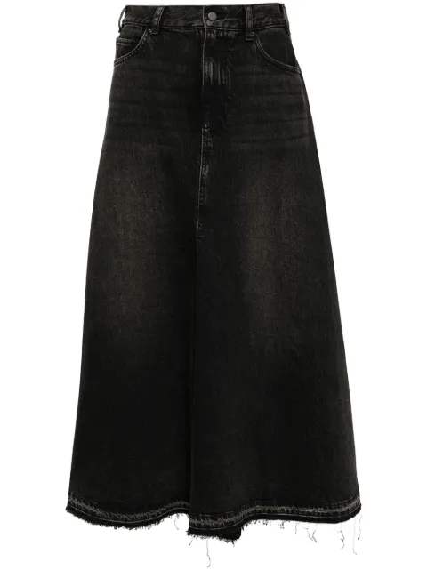 JNBY distressed maxi denim skirt Grey 5O7D14970
