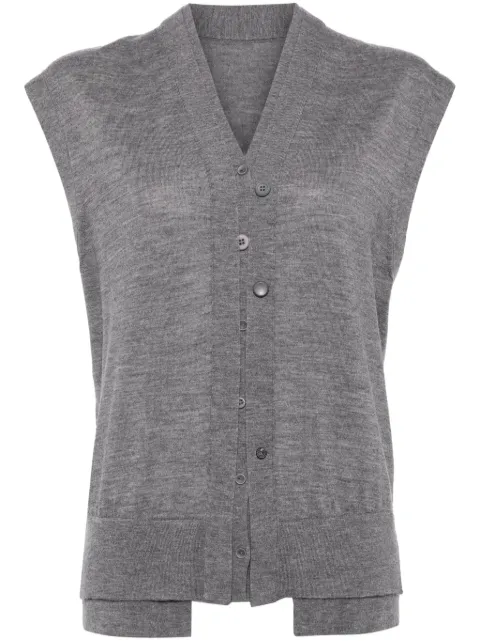 JNBY wool knit waistcoat Grey 5O7312960