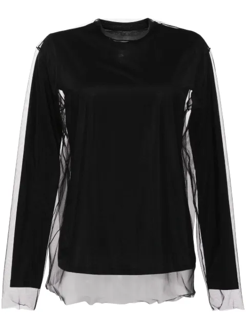 JNBY tulle long sleeves t-shirt Black 5O7110560
