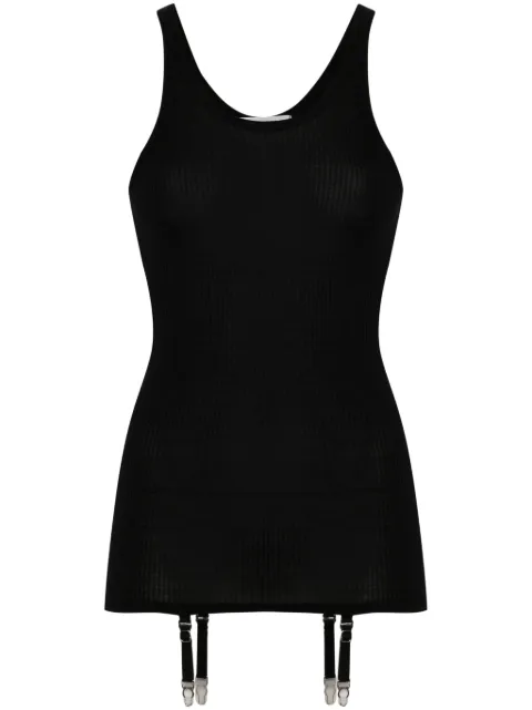 LEMAIRE suspenders-detail seamless tank top Black TO1282LK1032