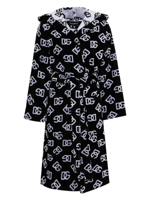 Dolce & Gabbana jacquard terry bath robe Black TCF020TCAFP