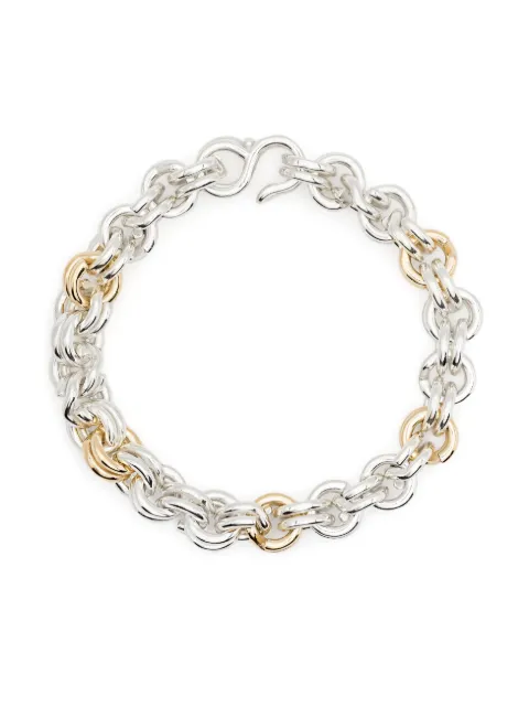 OUIE 14K yellow gold two-tone bracelet Silver KC02BIM5
