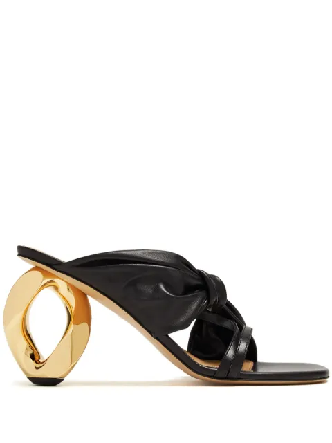 JW Anderson 95mm chain-heel mules Black ANW43025A20050