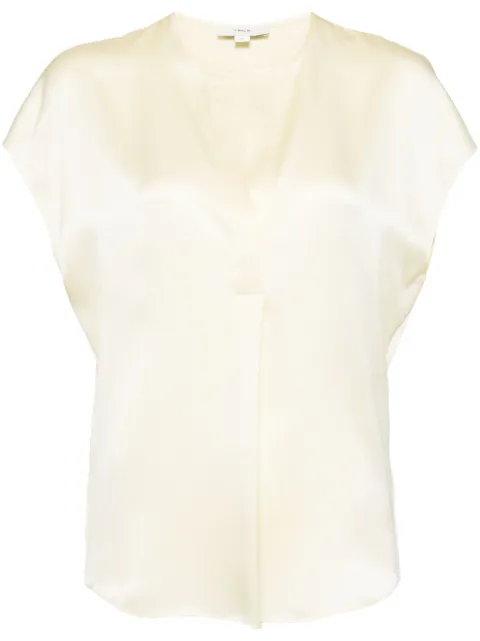 Vince silk blouse Yellow V048312998