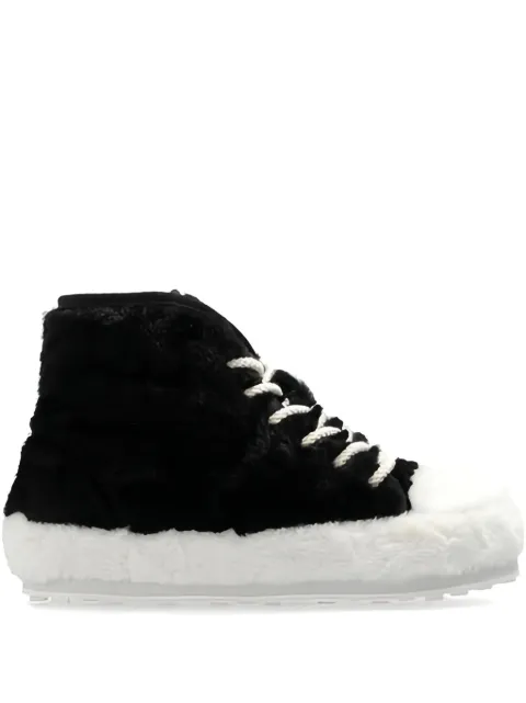 Marni faux-fur high-top sneakers Black SNZU017800P4399