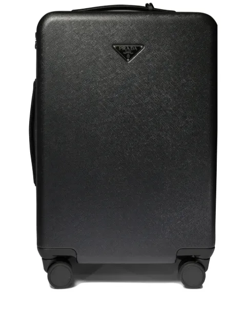 Prada triangle-logo suitcase Black 2VQ006VOOO2C0N