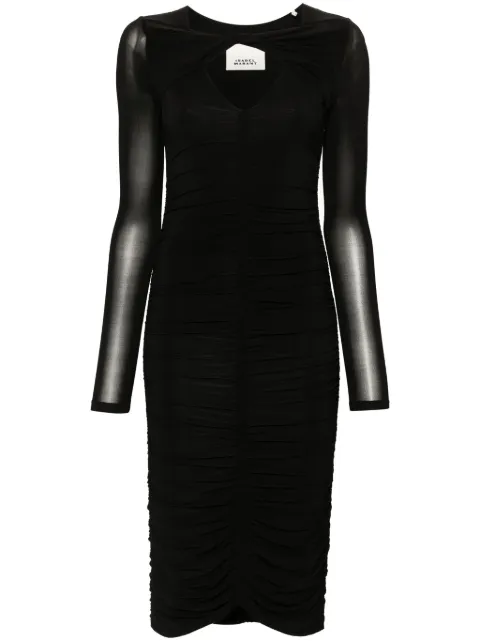 ISABEL MARANT Volgane midi dress Black RO0582FAB3K01I